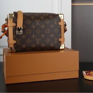 Louis Vuitton Monogram Trunk Bag with Gold Accents